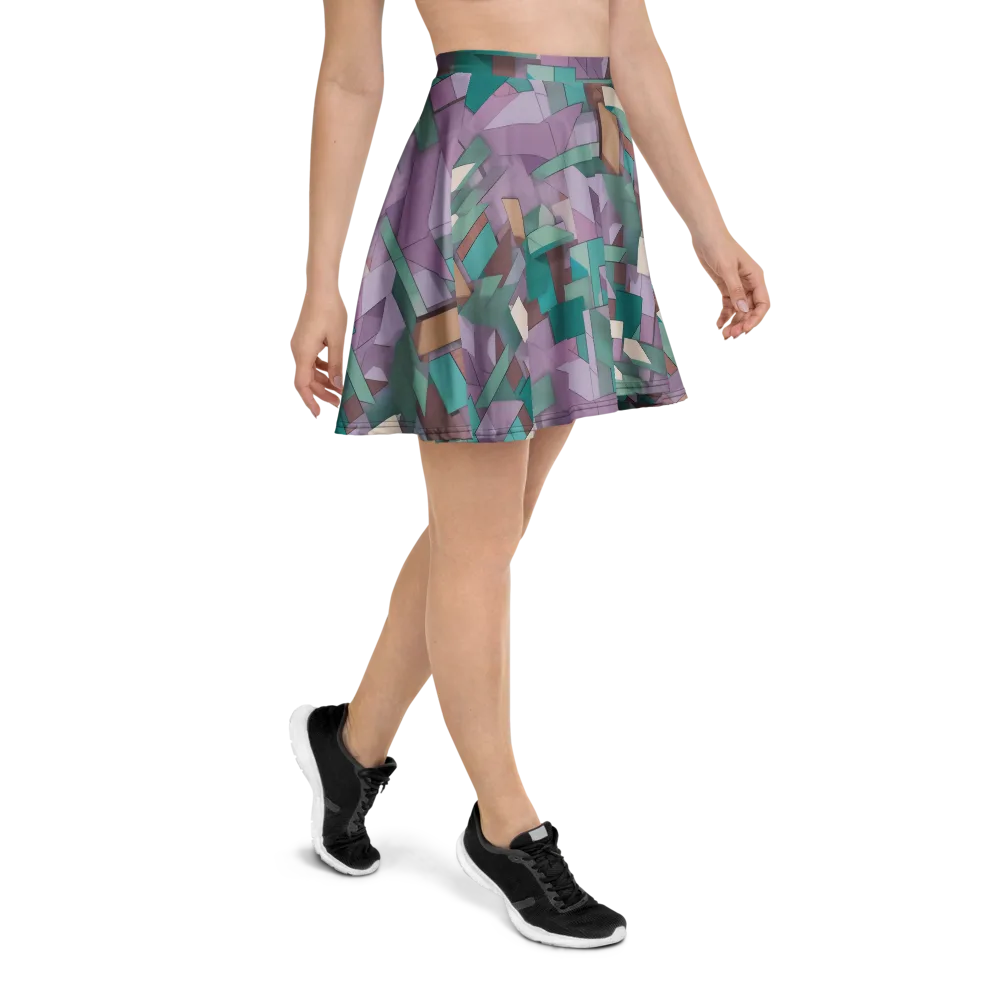 Pastel Circuit on Skater Skirt — Right