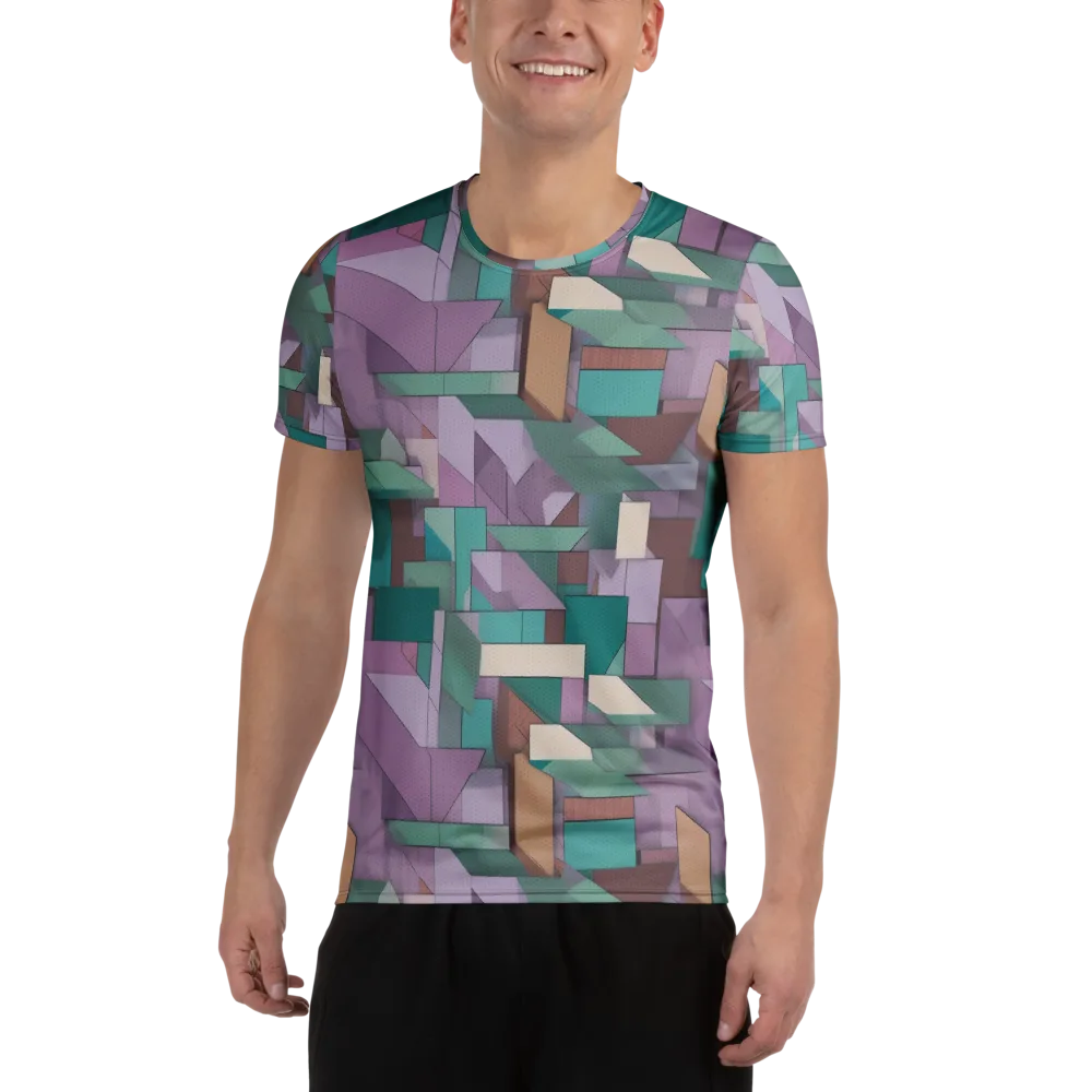 Pastel Circuit on Men's Athletic T-Shirt — Front
