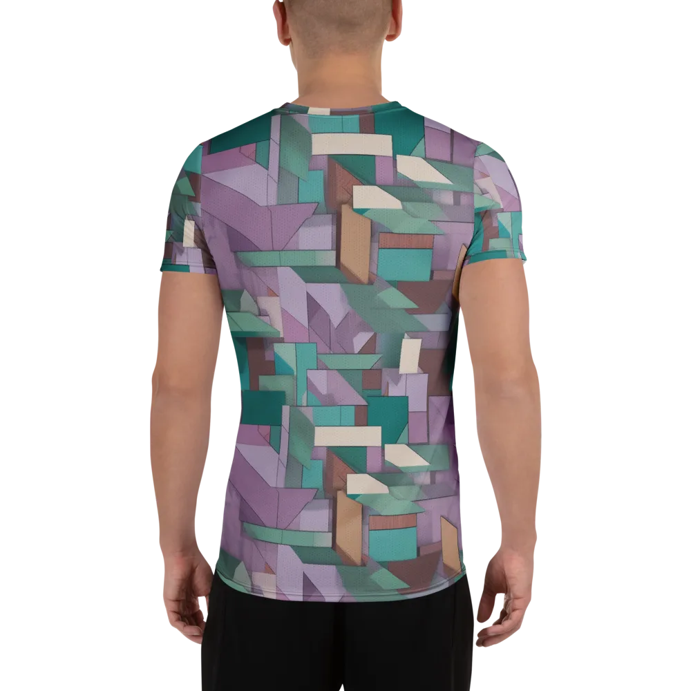 Pastel Circuit on Men's Athletic T-Shirt — Back