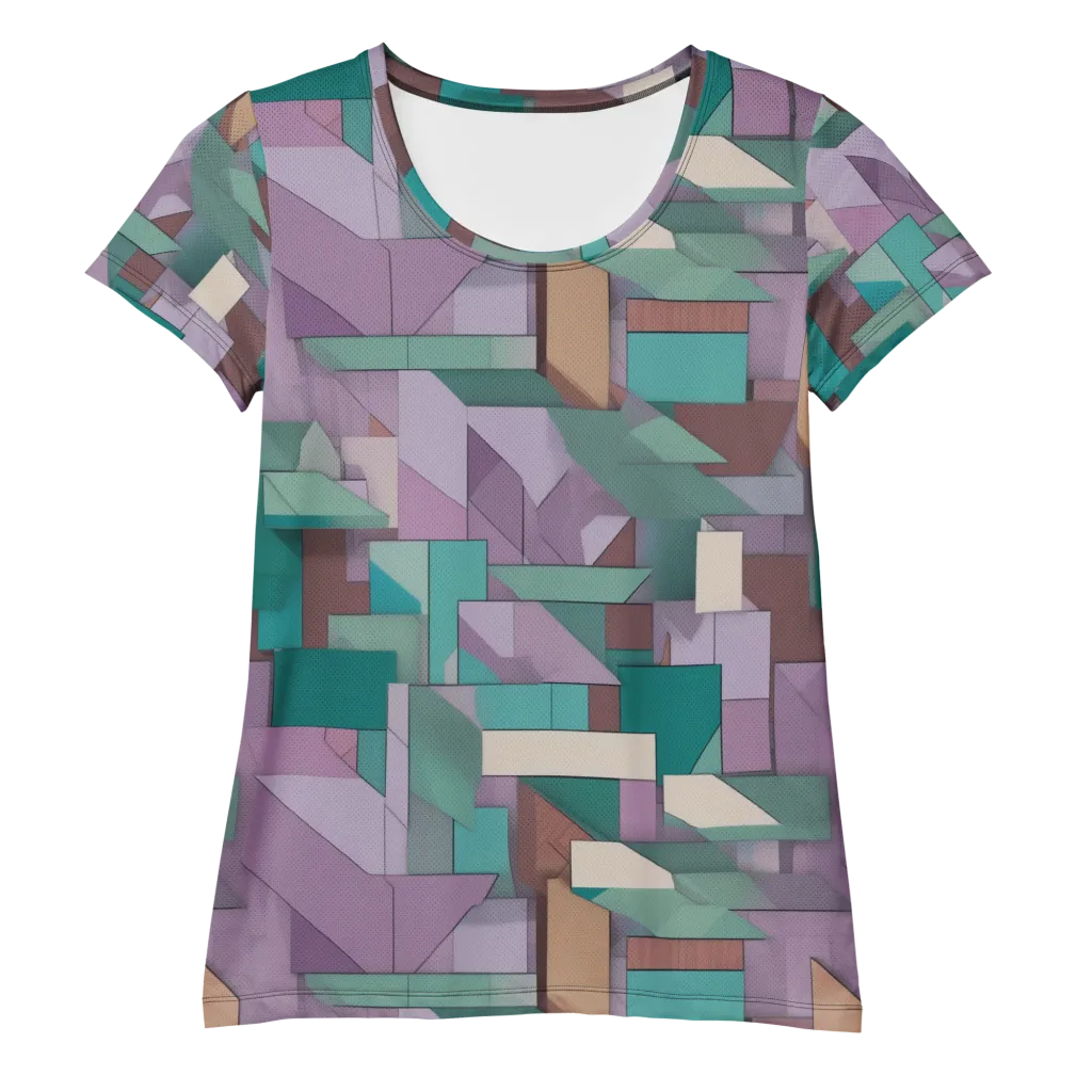 Pastel Circuit on Women's Athletic T-Shirt — Front