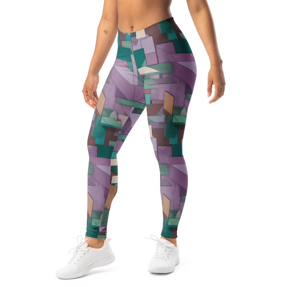 Pastel Circuit on Leggings — Left Front