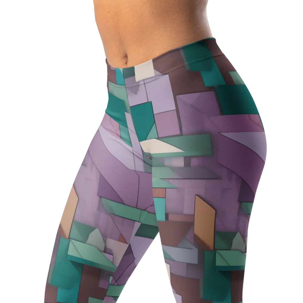 Pastel Circuit on Leggings — Left Front