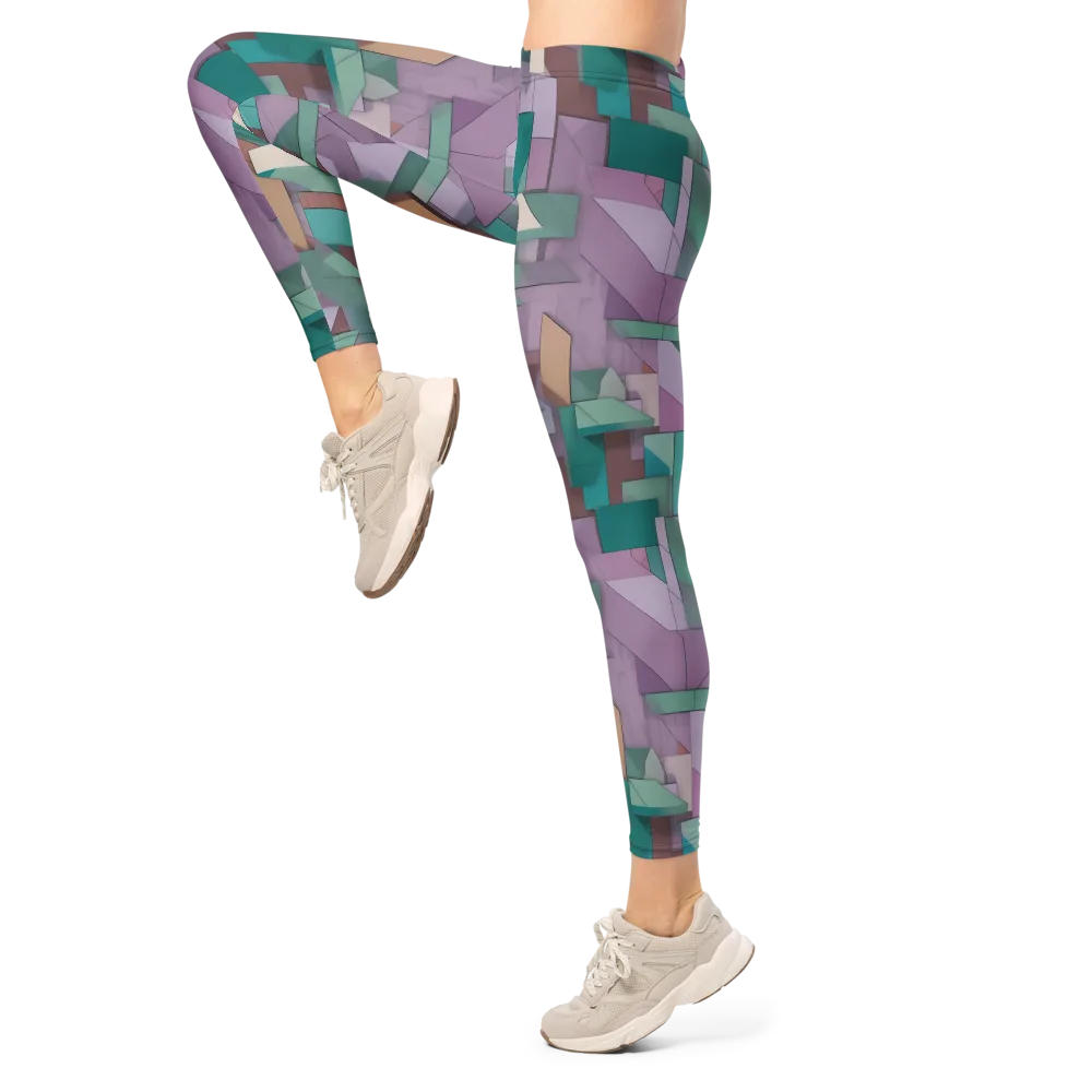 Pastel Circuit on Leggings — Left