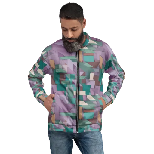 Pastel Circuit on a Bomber Jacket