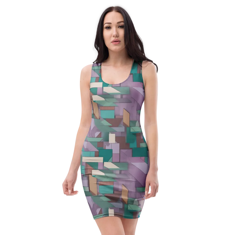 Pastel Circuit on Bodycon Dress — Front