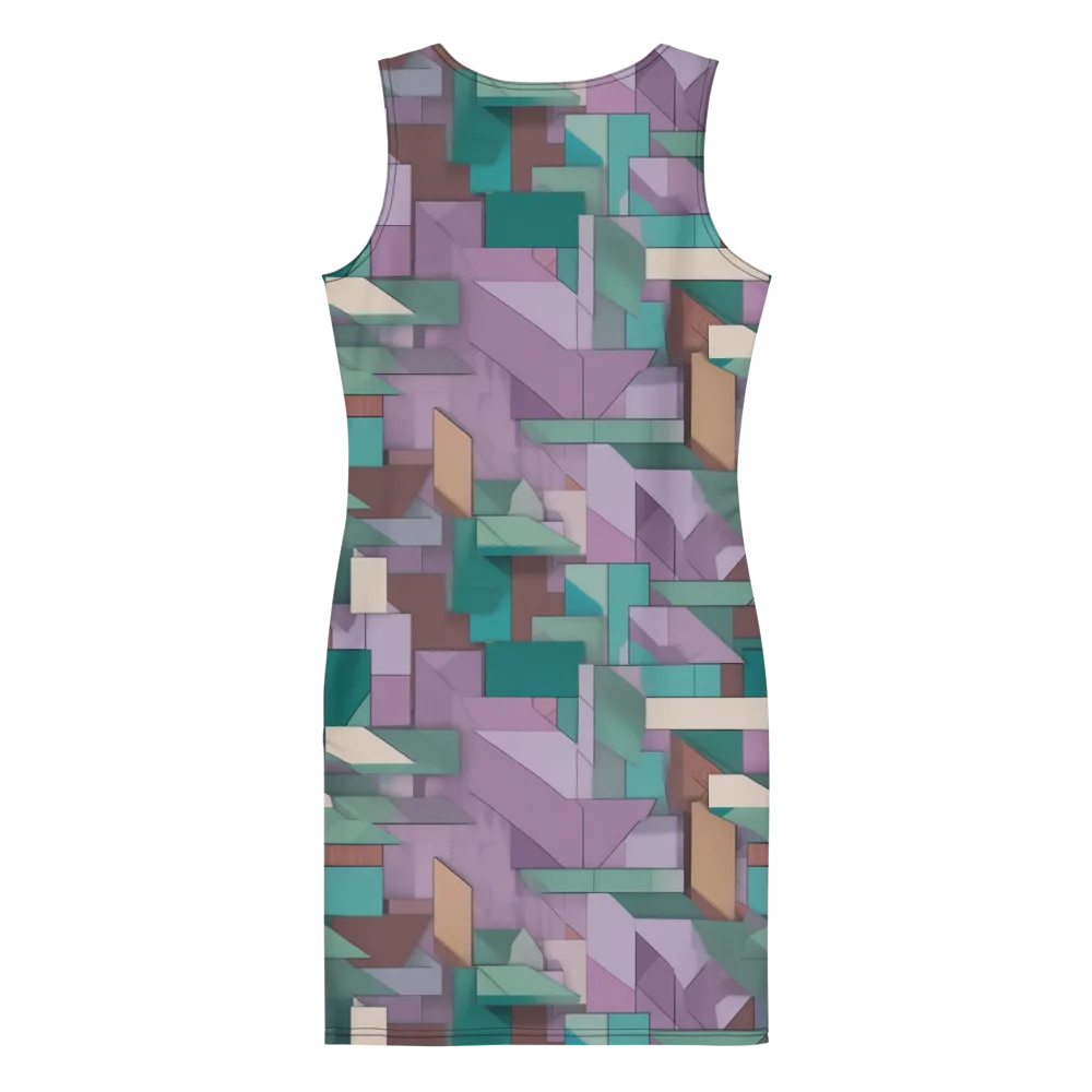 Pastel Circuit on Bodycon Dress — Back