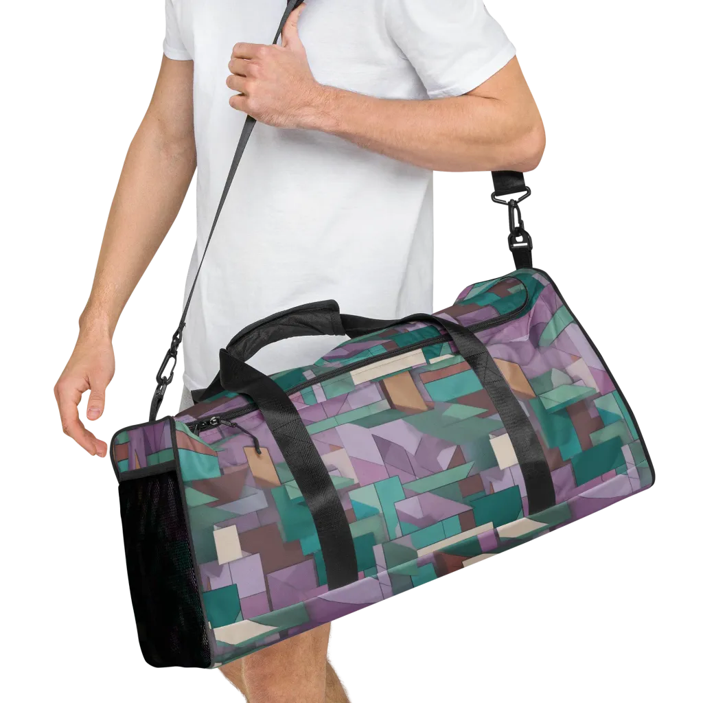 Pastel Circuit on Duffle Bag — Right Front