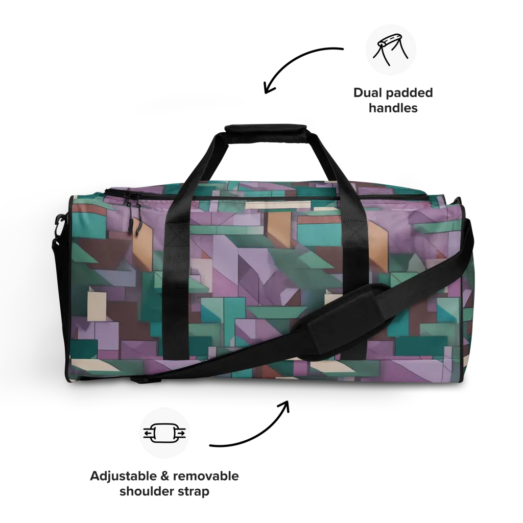 Pastel Circuit on Duffle Bag — Front