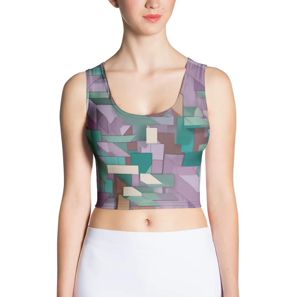Pastel Circuit on Crop Top — Front