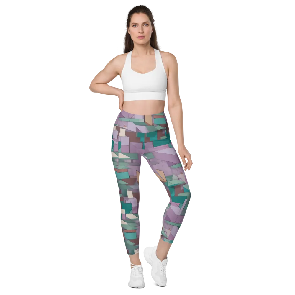 Pastel Circuit on Leggings with Pockets — Front