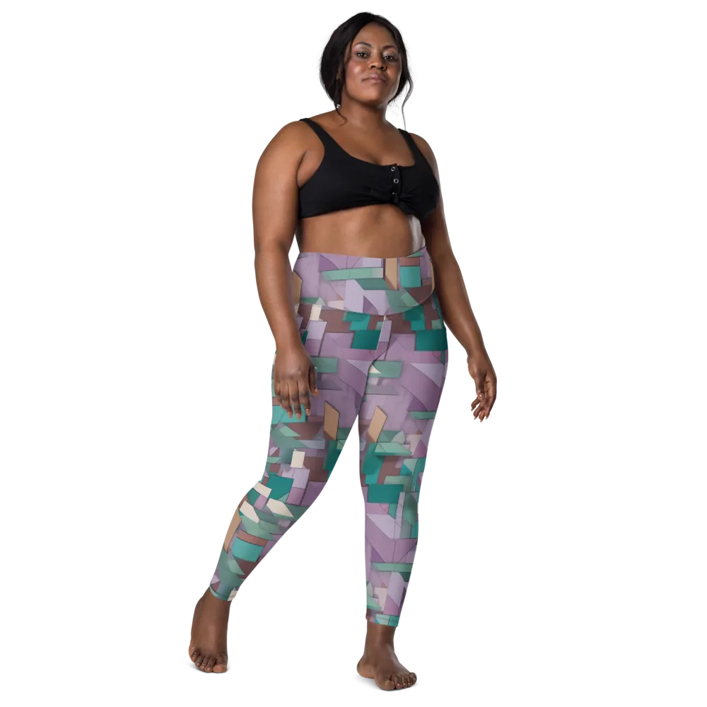 Pastel Circuit on Leggings with Pockets — Front