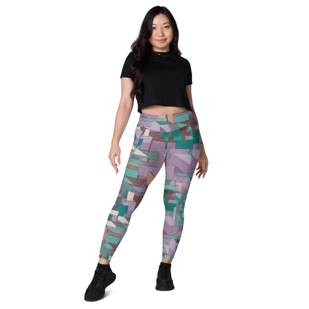 Pastel Circuit on Leggings with Pockets — Front