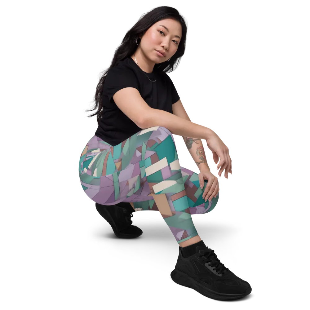 Pastel Circuit on Leggings with Pockets — Right Front