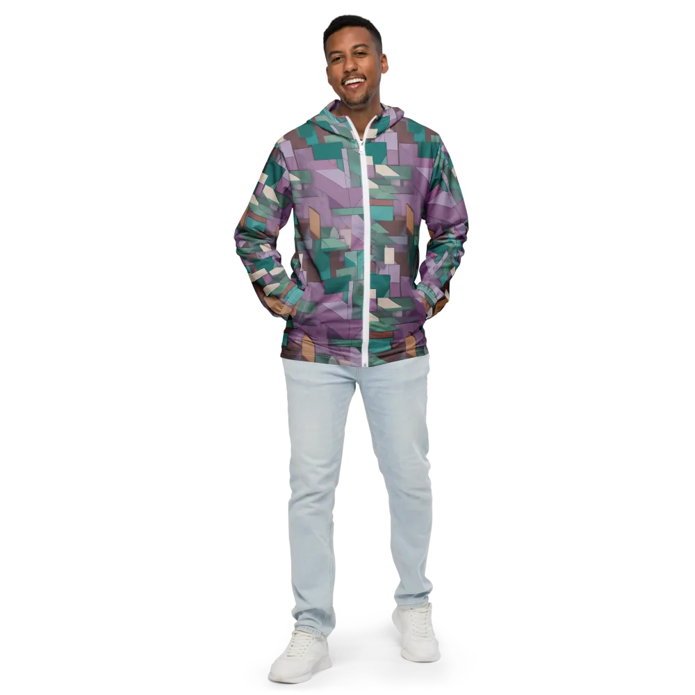 Pastel Circuit on Men's Windbreaker — Front