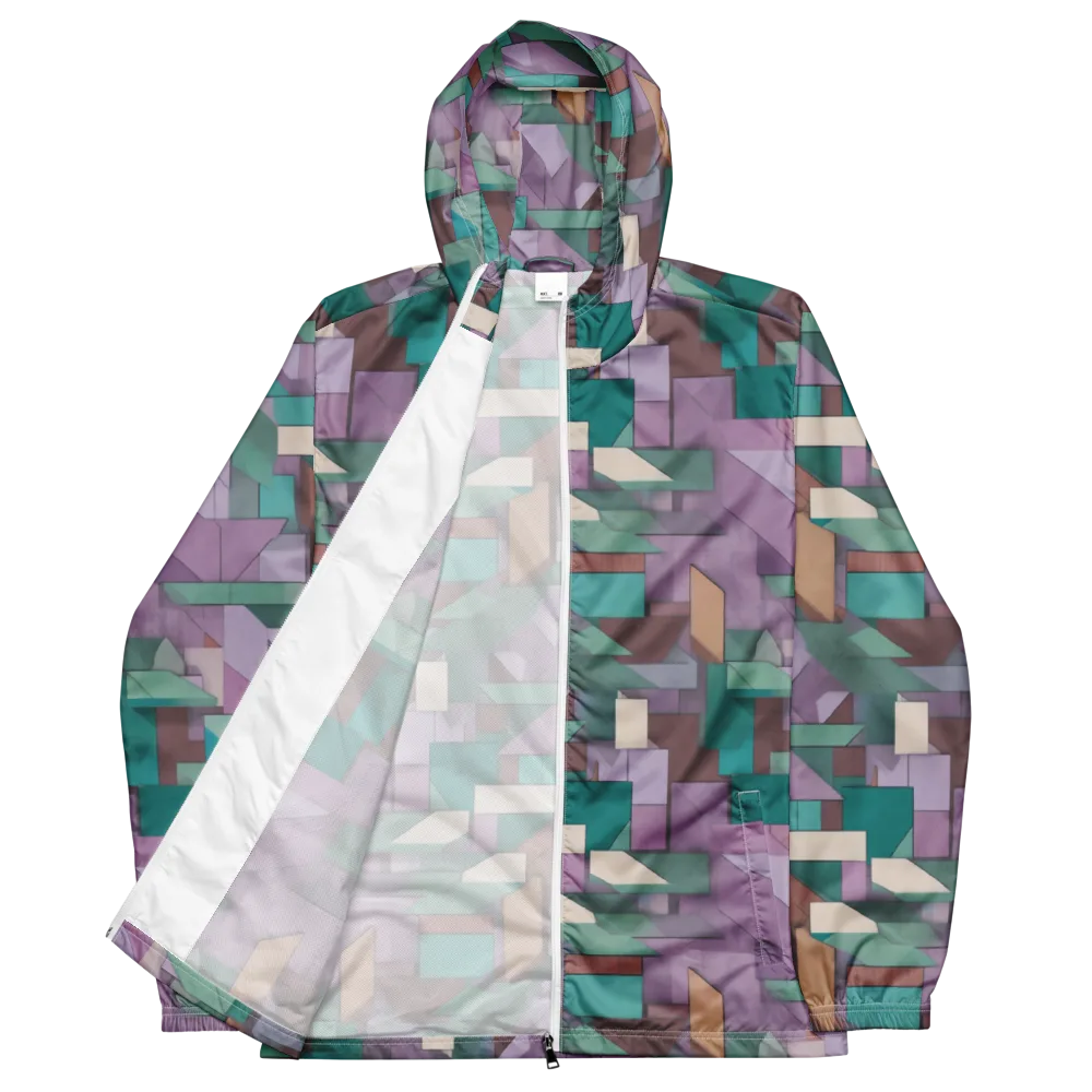 Pastel Circuit on Men's Windbreaker — Front