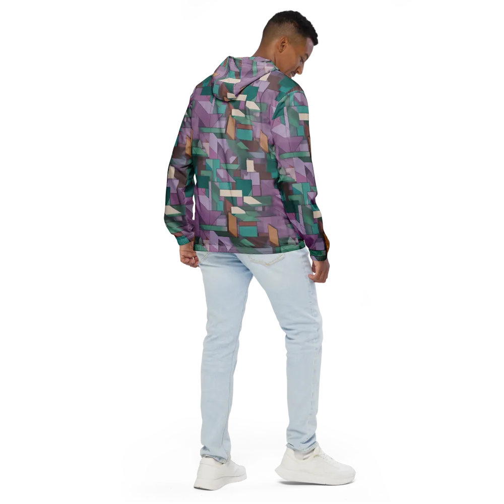 Pastel Circuit on Men's Windbreaker — Back