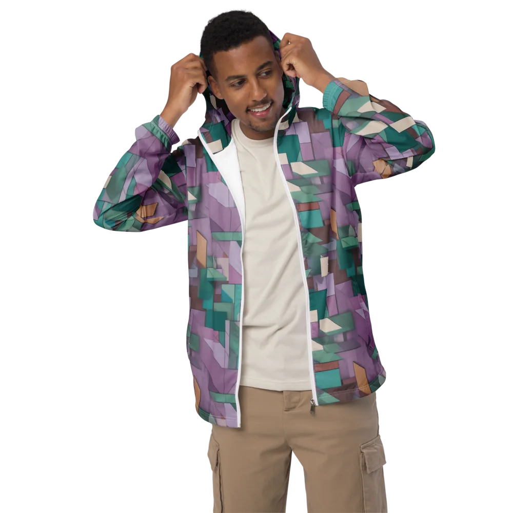 Pastel Circuit on Men's Windbreaker — Front