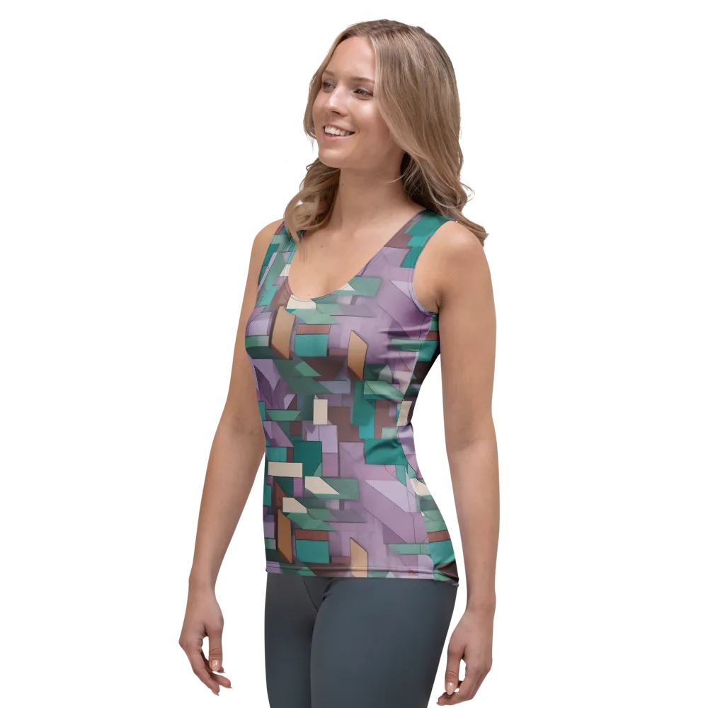 Pastel Circuit on Women's Tank Top — Left Front