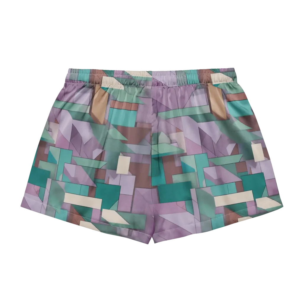 Pastel Circuit on Women's Pajama Shorts — Back