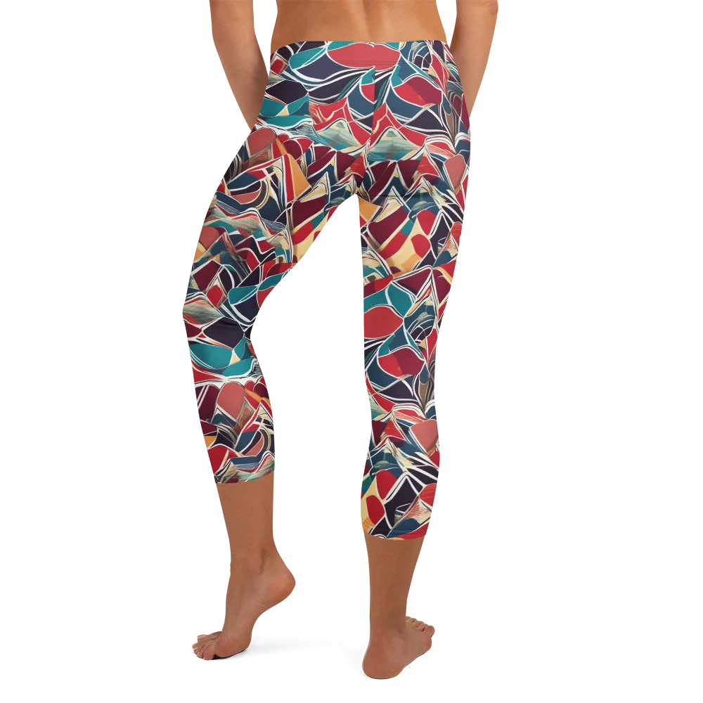 Chromatic Shardwork on Capri Leggings — Back