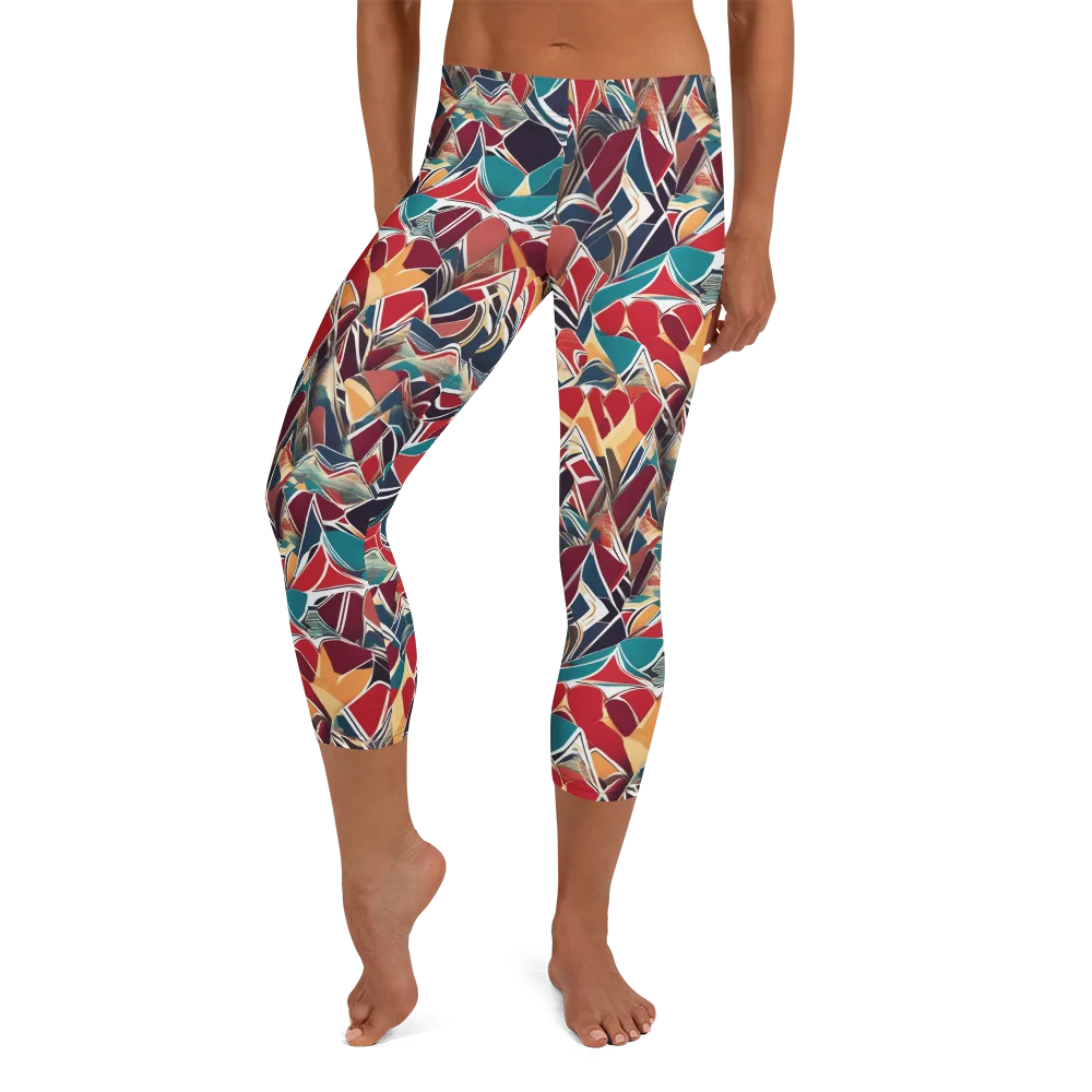 Chromatic Shardwork on Capri Leggings — Front