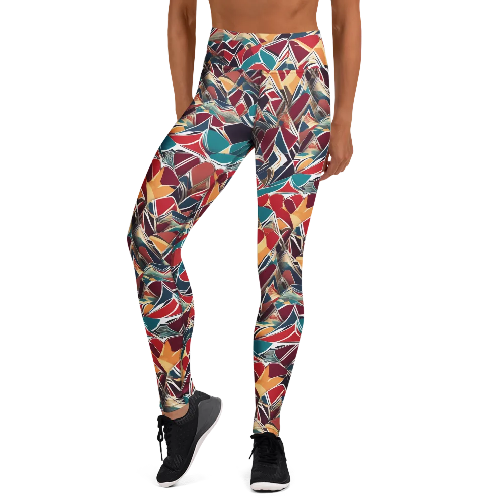Chromatic Shardwork on Yoga Leggings — Front