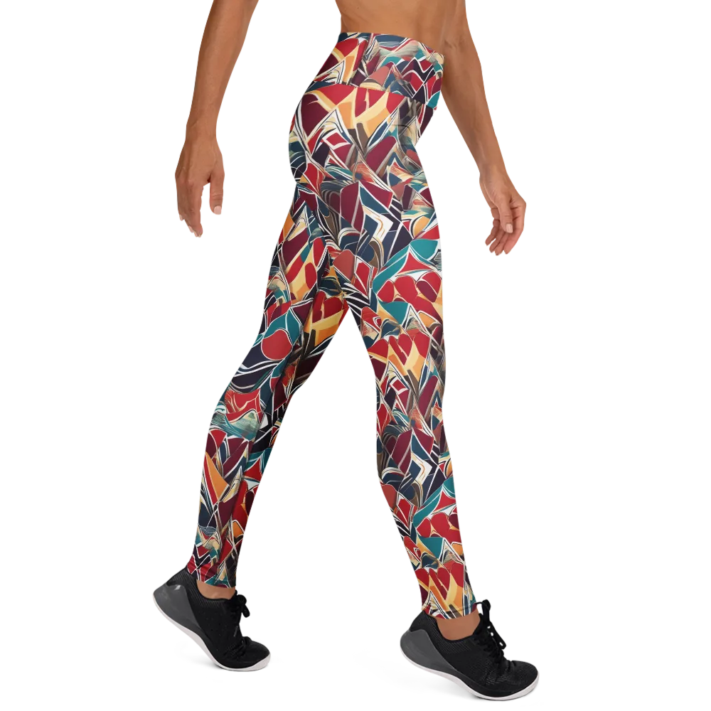 Chromatic Shardwork on Yoga Leggings — Right