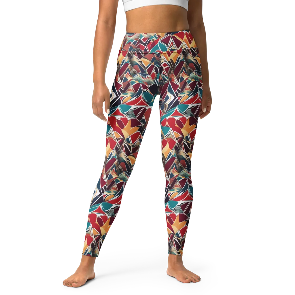 Chromatic Shardwork on Yoga Leggings — Front