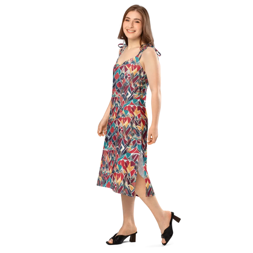 Chromatic Shardwork on Slip Dress — Left Front
