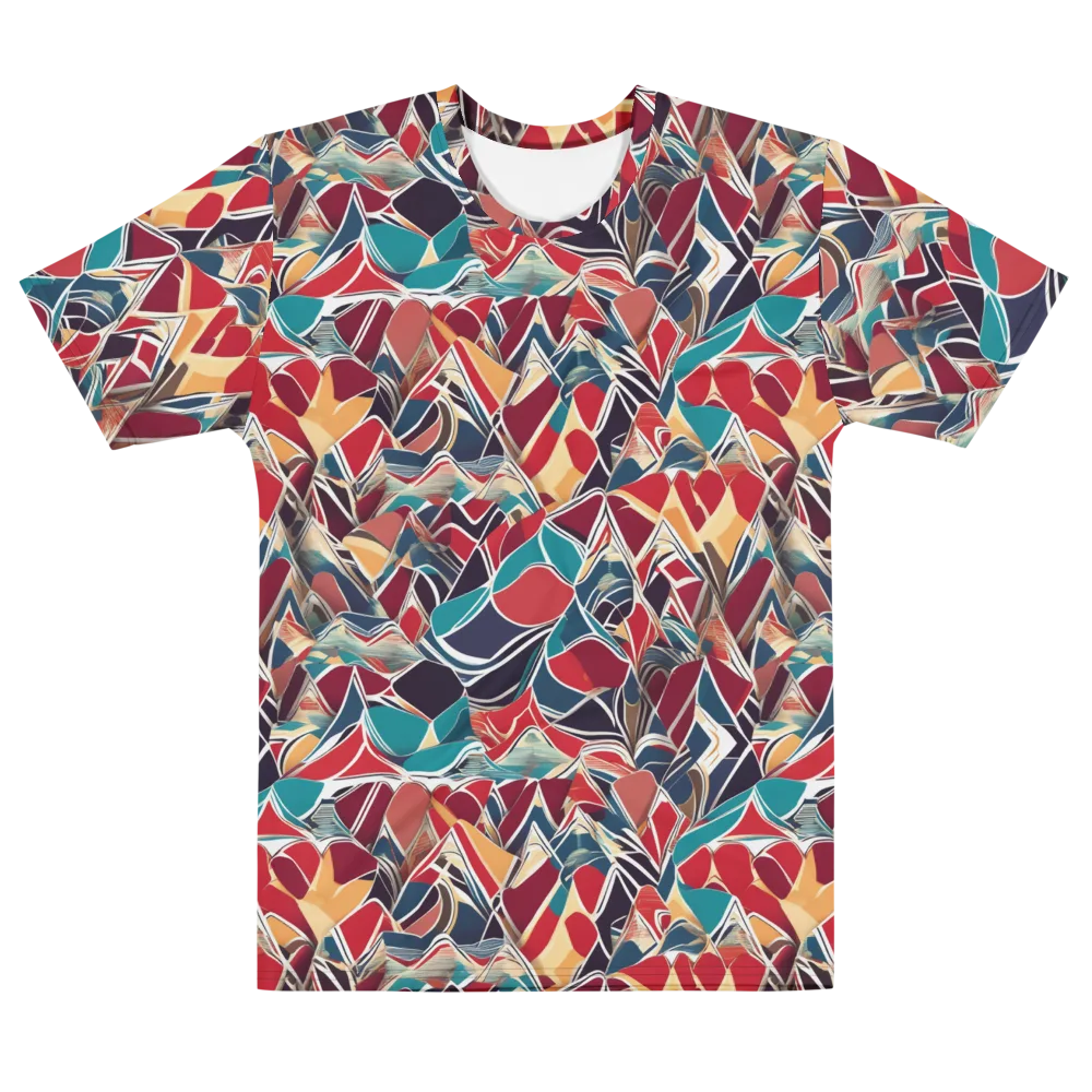 Chromatic Shardwork on Men's Cotton Crew Neck T-Shirt — Front
