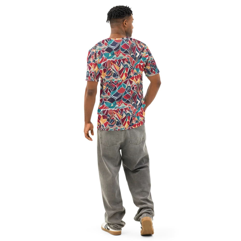 Chromatic Shardwork on Men's Cotton Crew Neck T-Shirt — Back