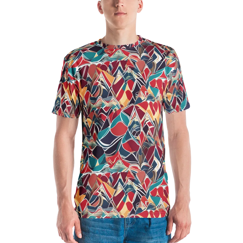 Chromatic Shardwork on Men's Crew Neck T-Shirt — Front