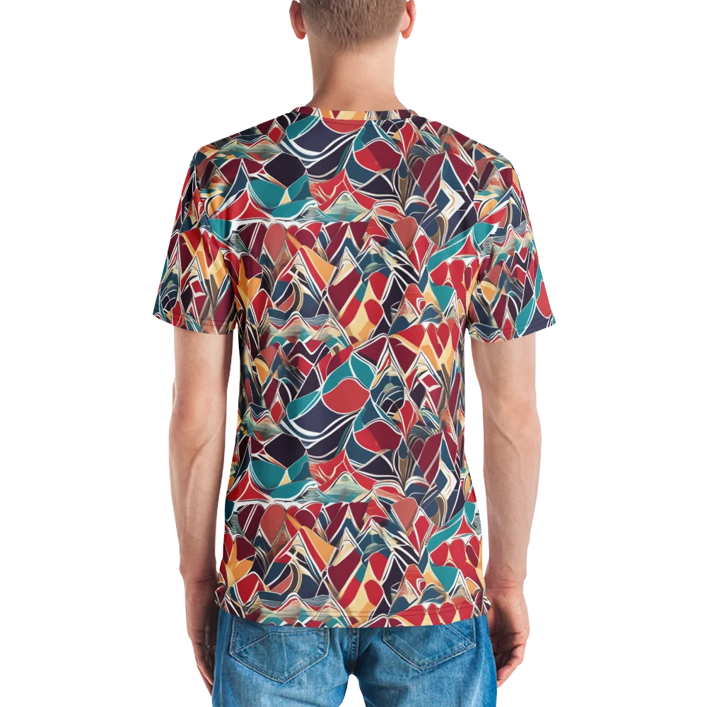 Chromatic Shardwork on Men's Crew Neck T-Shirt — Back