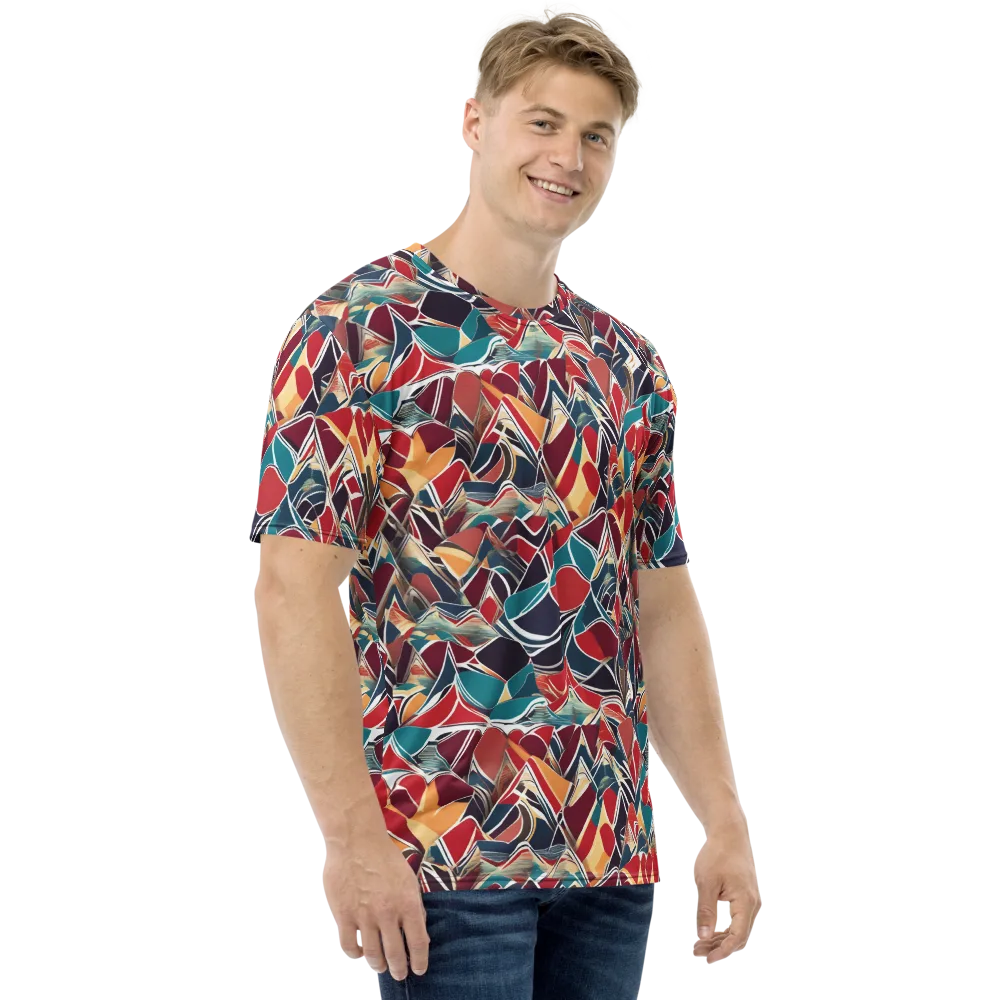 Chromatic Shardwork on Men's Crew Neck T-Shirt — Right