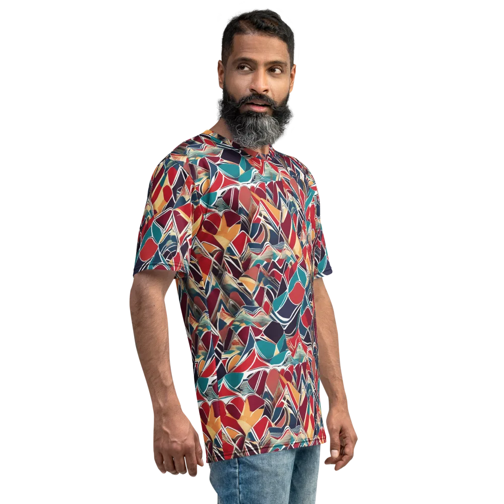 Chromatic Shardwork on Men's Crew Neck T-Shirt — Right