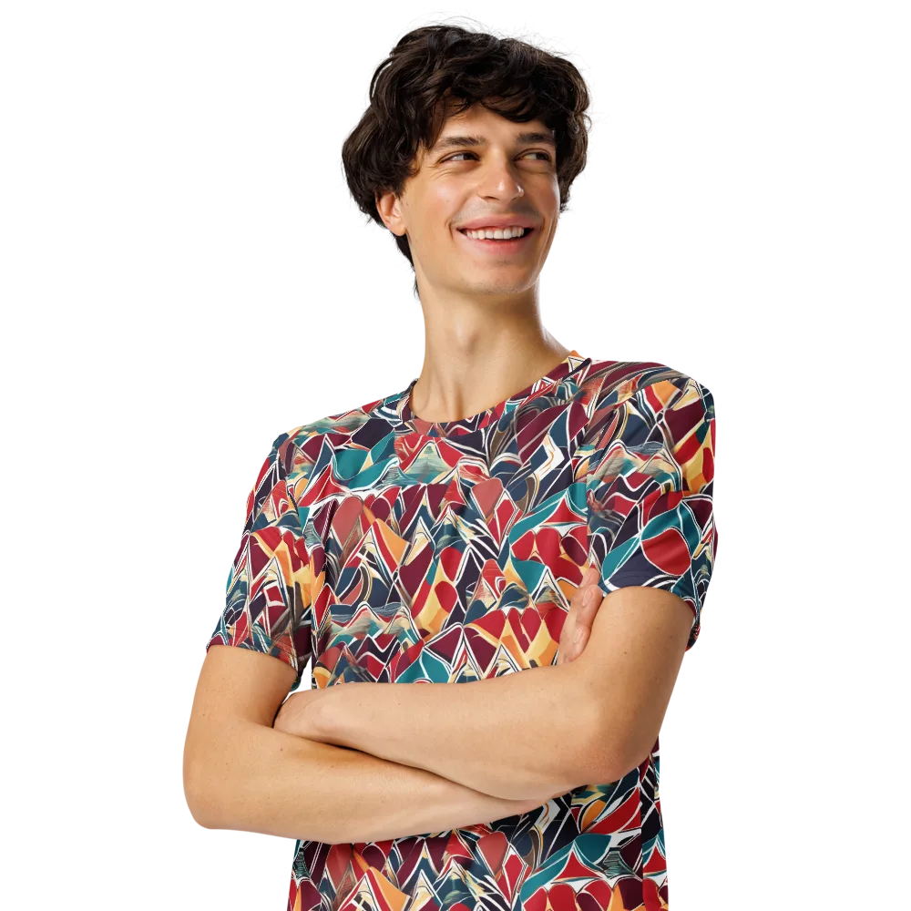 Chromatic Shardwork on Men's Crew Neck T-Shirt — Left Front
