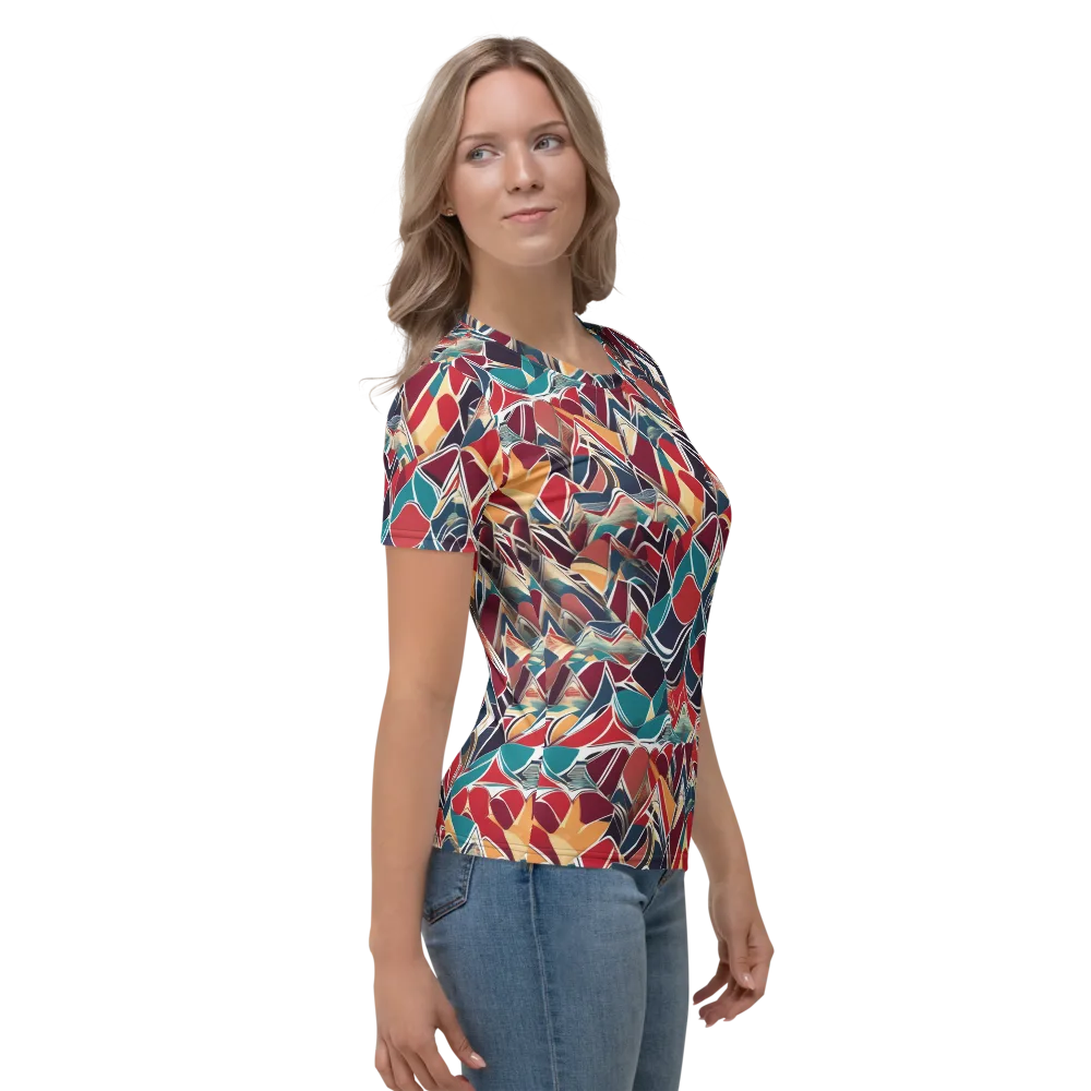 Chromatic Shardwork on Women's Crew Neck T-Shirt — Right