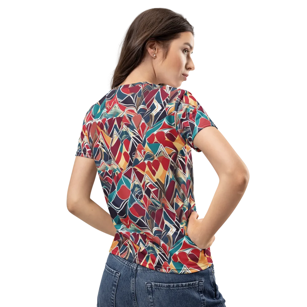 Chromatic Shardwork on Women's Crew Neck T-Shirt — Back