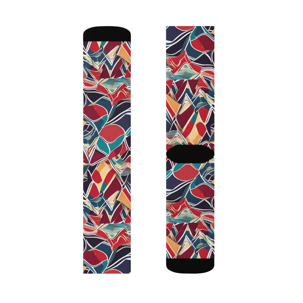Chromatic Shardwork on Socks — Right Sock