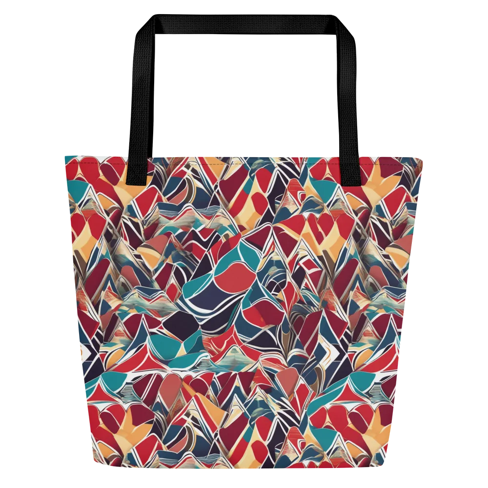 Chromatic Shardwork on Large Tote Bag W/ Pocket — Front