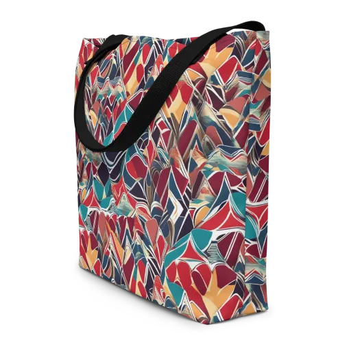Chromatic Shardwork on a Large Tote Bag W/ Pocket