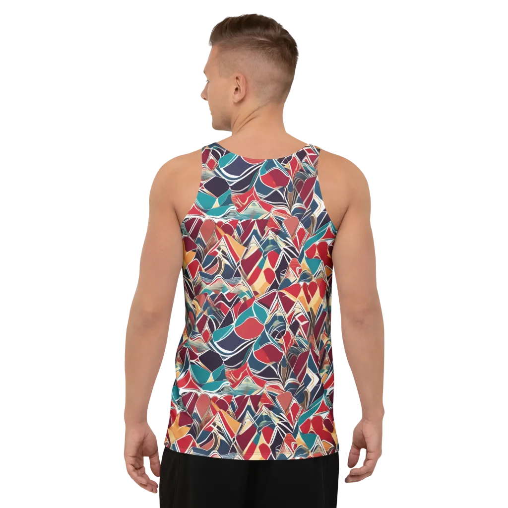 Chromatic Shardwork on Men's Tank Top — Back