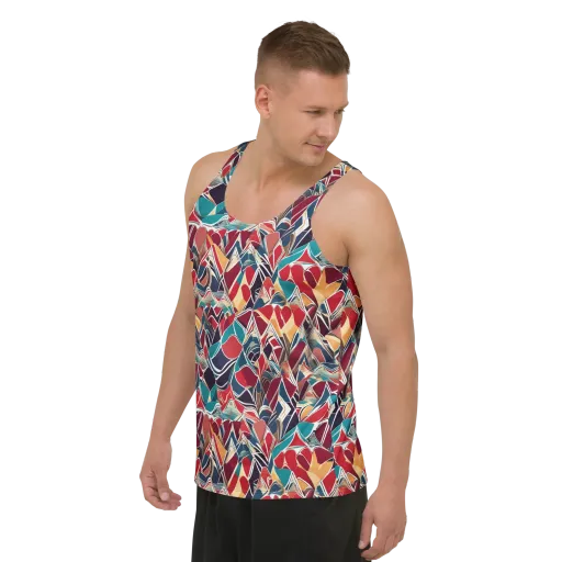 Chromatic Shardwork on a Men's Tank Top