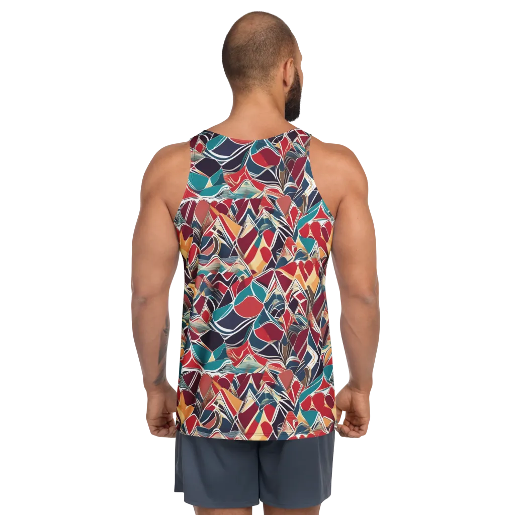 Chromatic Shardwork on Men's Tank Top — Back