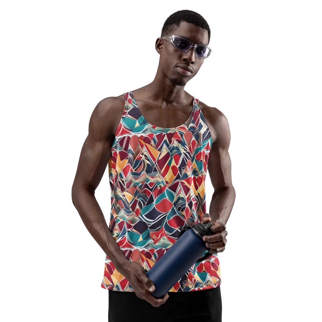 Chromatic Shardwork on Men's Tank Top — Front