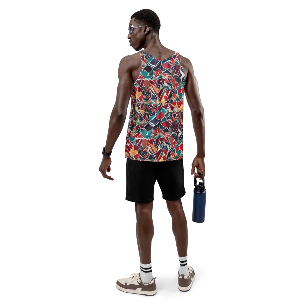 Chromatic Shardwork on Men's Tank Top — Back