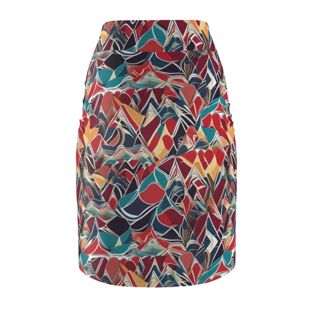 Chromatic Shardwork on Pencil Skirt — Back