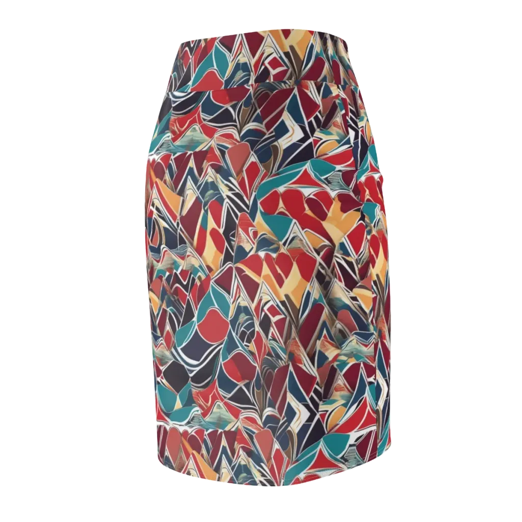 Chromatic Shardwork on Pencil Skirt — Back Side