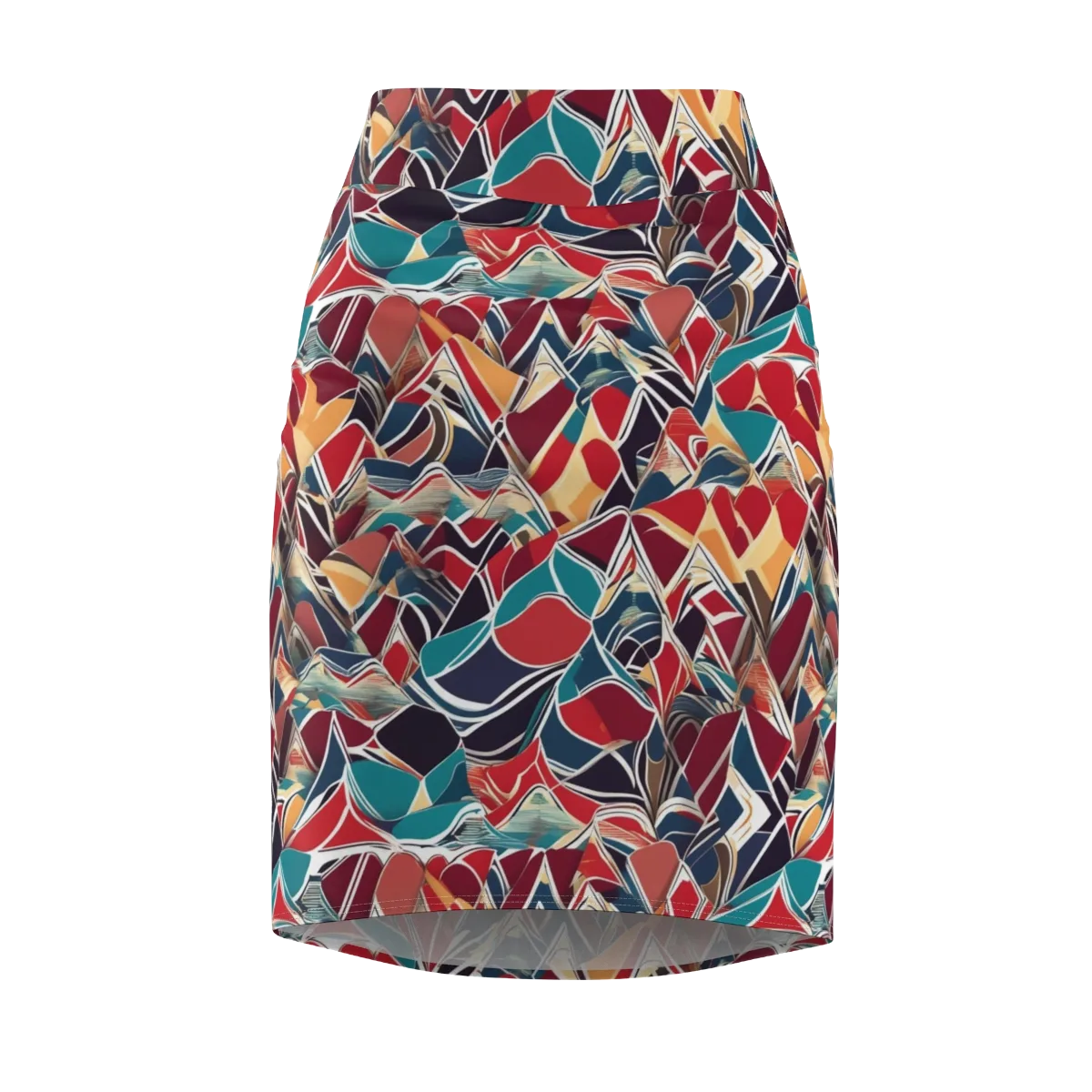 Chromatic Shardwork on Pencil Skirt — Front