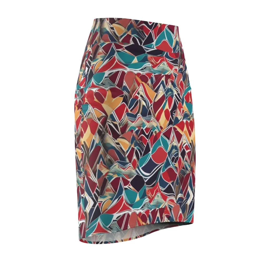 Chromatic Shardwork on Pencil Skirt — Front Side